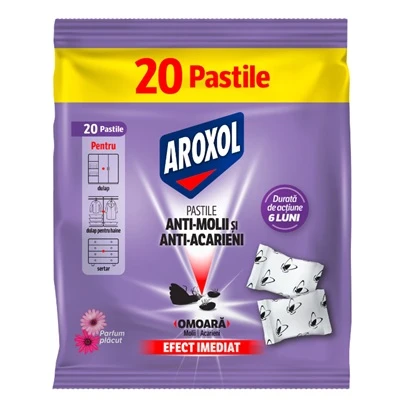 Pastile Antimolii & Antiacarieni Aroxol, 20 buc